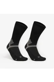 Hoge wandelsokken hike 500 rood 2 zwart