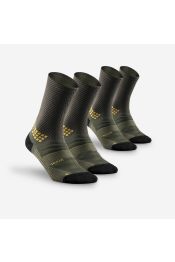 Wandelsokken hike 900 high kaki 2 paar