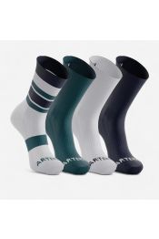 Hoge tennissokken rs 300 set van 4 paar motief wit groen blauw