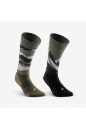 Wandelsokken sh500 mid olijfgroen